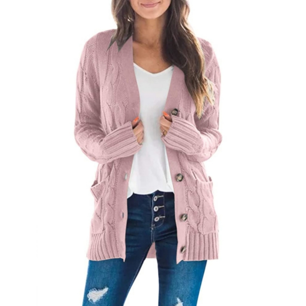 NEW Long Sleeve Cable Knit Cardigan Sweater